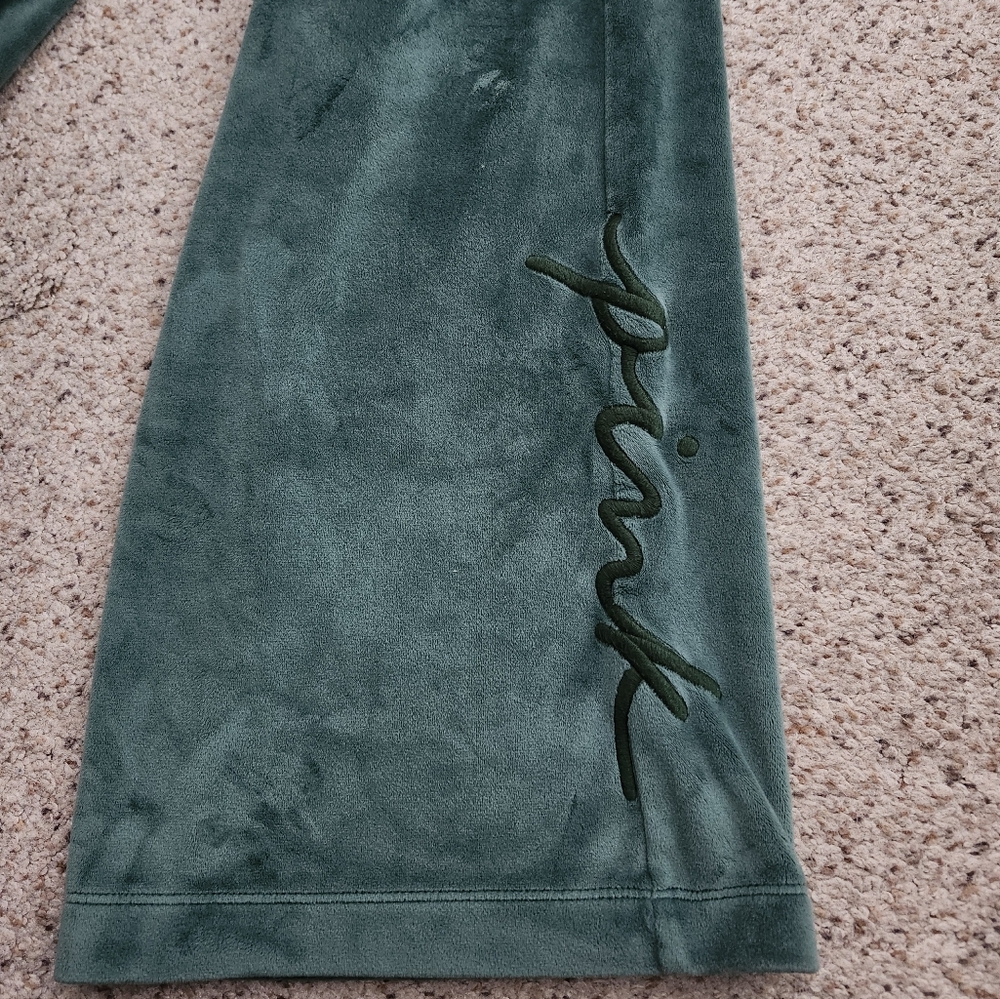 PINK green velvet pants - Picture 2 of 7